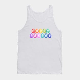 Happy Easter with colorful eggs Tank Top